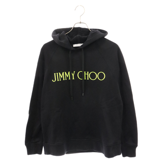 JIMMY CHOO - JIMMY CHOO ジミーチュウ ロゴプリント プルオーバースウェットパーカー ブラック J000135309