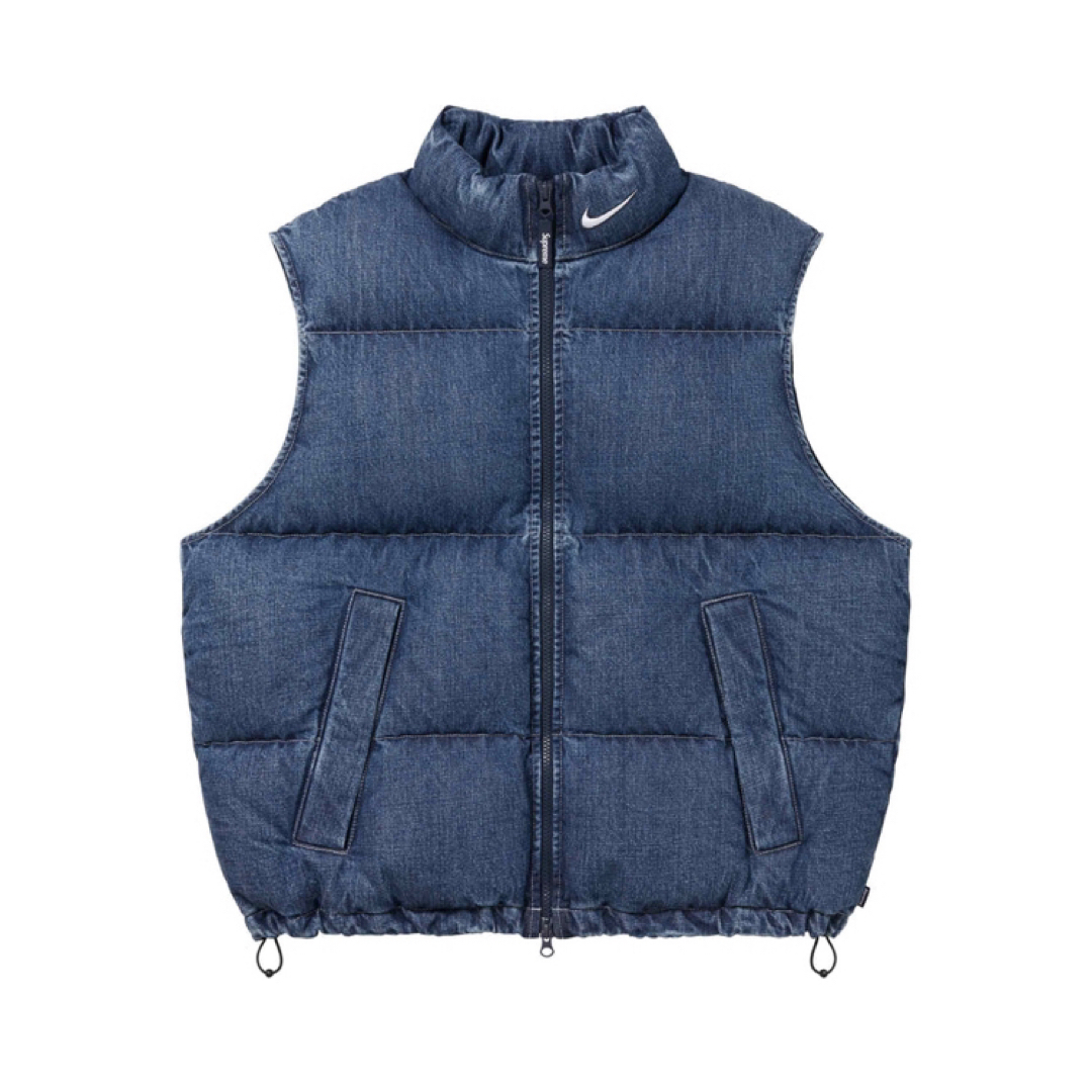 Supreme(シュプリーム)のsupreme Nike Denim Puffer Vest indigo XL メンズのジャケット/アウター(その他)の商品写真