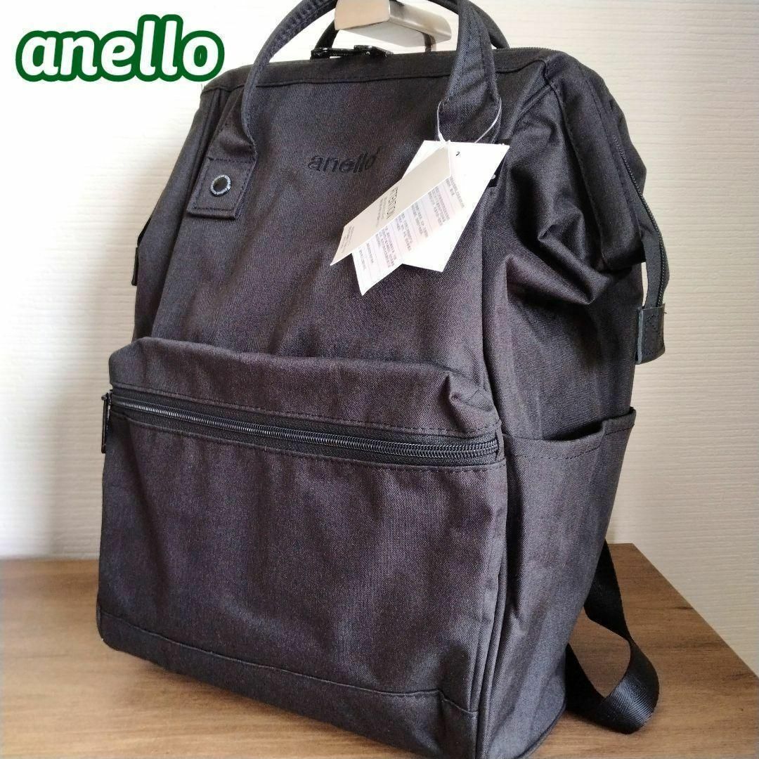 anello(アネロ)の【未使用】アネロ　リュックサック　バックパック　黒　ユニセックス レディースのバッグ(リュック/バックパック)の商品写真
