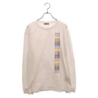 ディオール(Dior)のDIOR ディオール 24SS Multi Color Logo マルチカラーロゴプリント ロングスリーブカットソー 長袖Tシャツ 413J642A0817 ホワイト(Tシャツ/カットソー(七分/長袖))