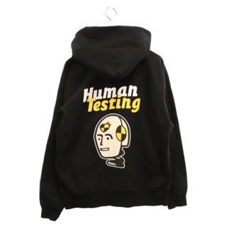 ヒューマンメイド(HUMAN MADE)のHUMAN MADE ヒューマンメイド ×ASAP ROCKEY エイサップロッキー 22SS TESTING PIZZA HOODIE テイスティングピザプルオーバースウェットパーカー ブラック(パーカー)