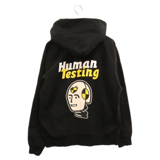 HUMAN MADE - HUMAN MADE ヒューマンメイド ×ASAP ROCKEY エイサップロッキー 22SS TESTING PIZZA HOODIE テイスティングピザプルオーバースウェットパーカー ブラック