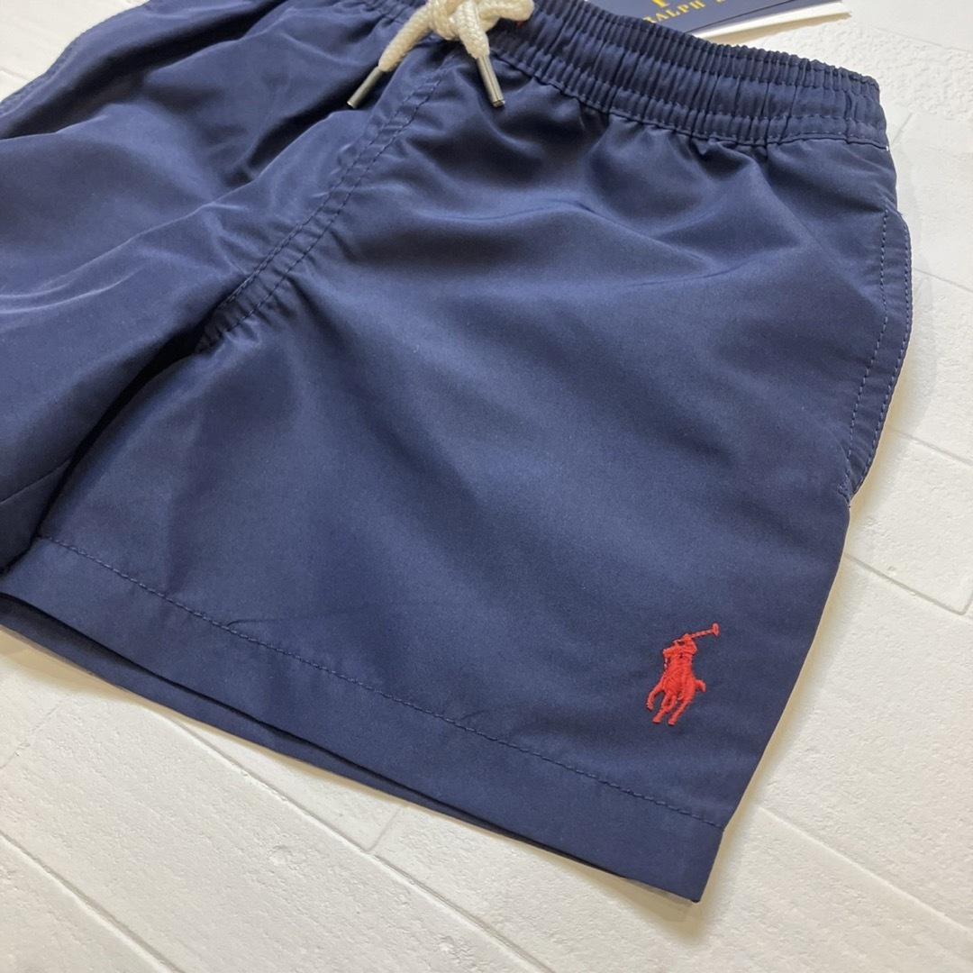 Ralph Lauren(ラルフローレン)の3t100cm 紺　ワンポイント赤ポニー　後ろポケット　スイムトランク ラルフ キッズ/ベビー/マタニティのキッズ服男の子用(90cm~)(水着)の商品写真