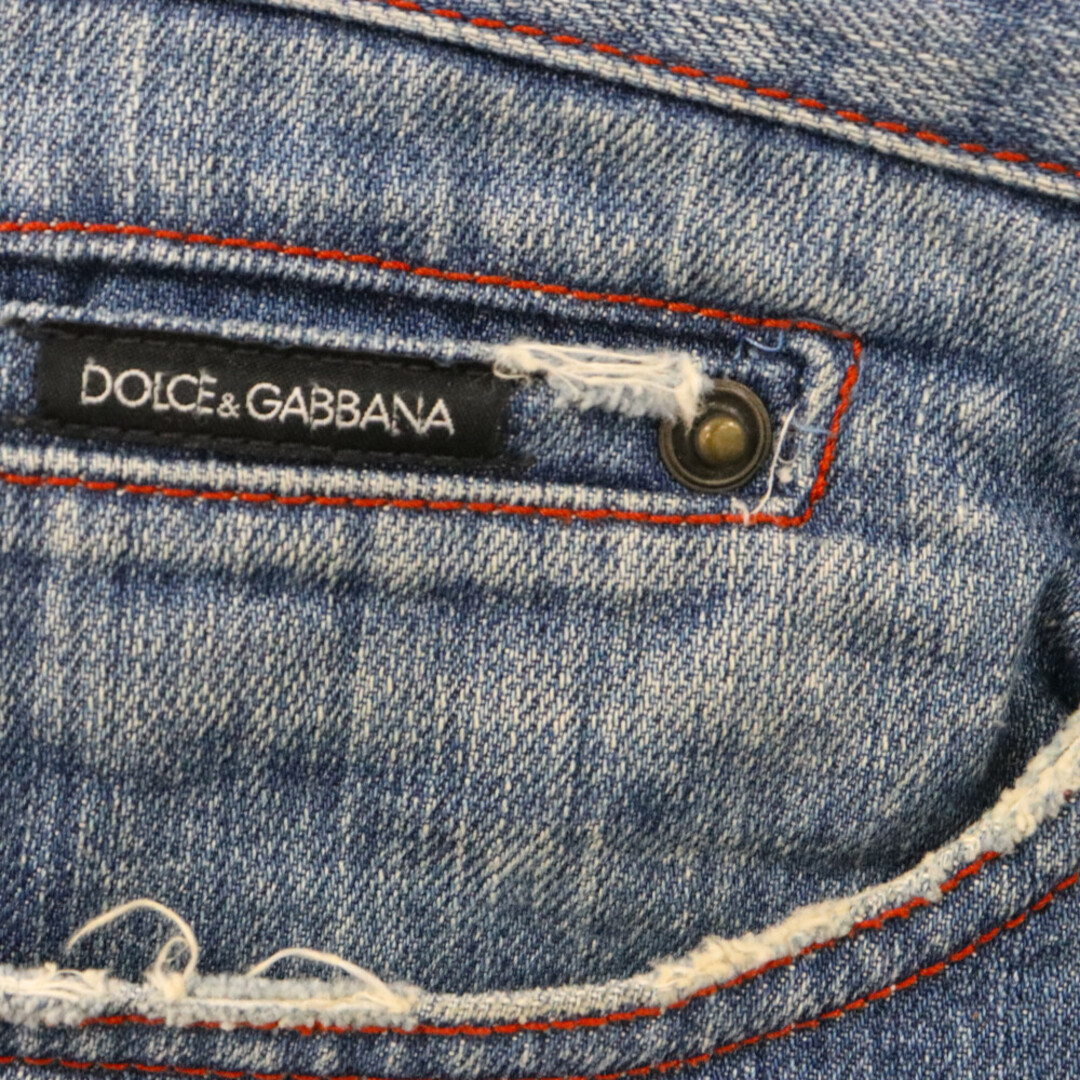 DOLCE&GABBANA(ドルチェアンドガッバーナ)のDOLCE & GABBANA ドルチェアンドガッバーナ D&G刺繍デニムパンツ WD99S インディゴ メンズのパンツ(デニム/ジーンズ)の商品写真