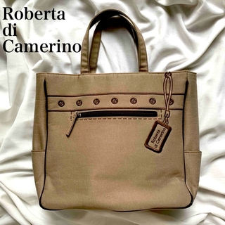 ロベルタディカメリーノ(ROBERTA DI CAMERINO)のRoberta di Camerino トロンプルイユ　 バッグ  キャンバス(トートバッグ)