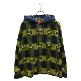 シュプリーム(Supreme)のSUPREME シュプリーム 20AW Hooded Shadow plaid Shirts ロゴ刺繍 フーデット シャドウ プレイド 長袖シャツ イエロー(シャツ)