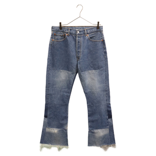 レディメイド(LADY MADE)のREADY MADE レディメイド 24SS DENIM FLARE/BLUE 再構築 フレアデニムパンツ インディゴ RE-CO-BL-00-00-243(デニム/ジーンズ)