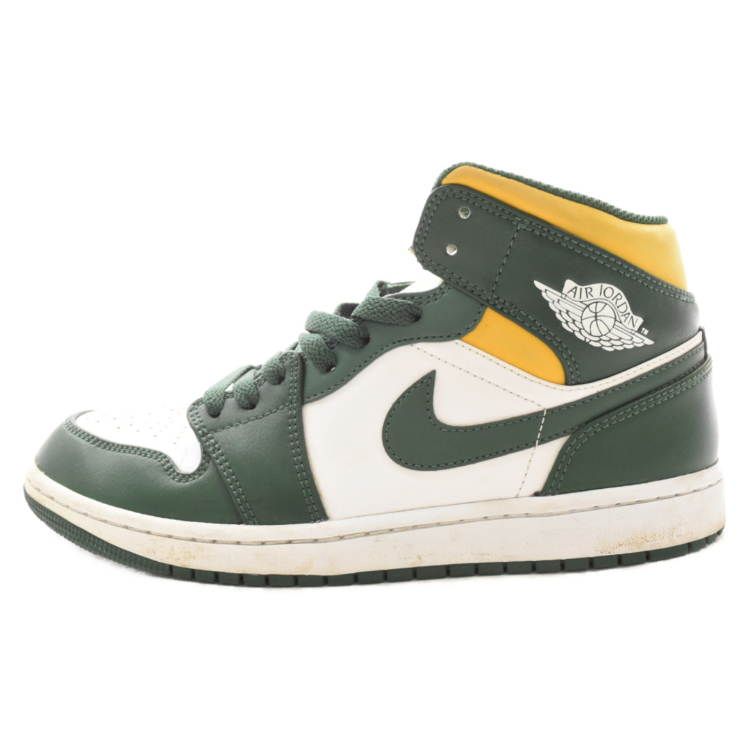 NIKE(ナイキ)のNIKE ナイキ AIR JORDAN 1 MID SEATTLE SUPERSONICS エアジョーダン1ミッド セルティック ミッドカットスニーカー グリーン US8.5/26.5cm 554724-371 メンズの靴/シューズ(スニーカー)の商品写真