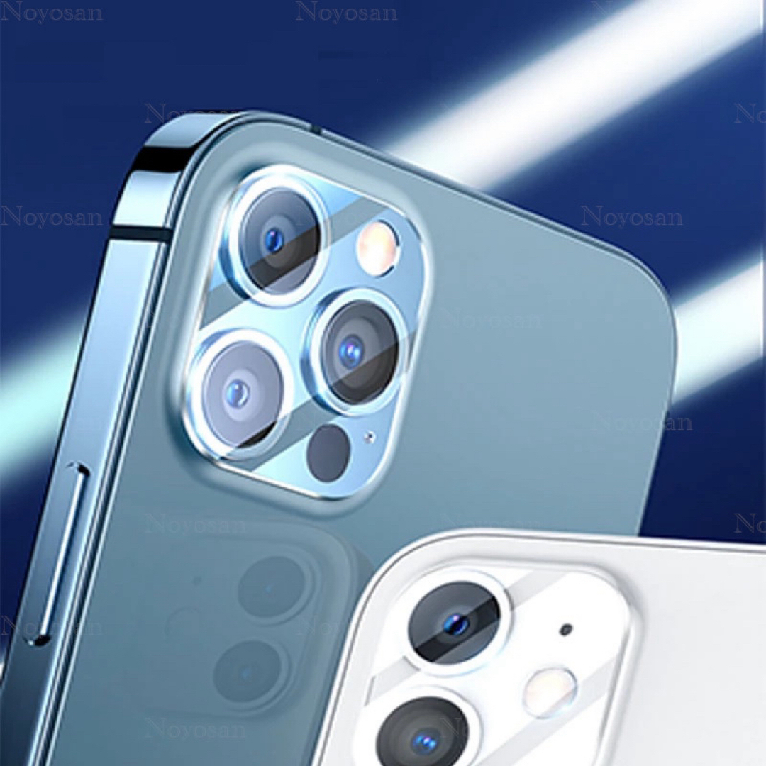 iPhone12対応 背面カメラレンズ用ー全面保護強化ガラスフィルム2枚セット スマホ/家電/カメラのスマホアクセサリー(保護フィルム)の商品写真