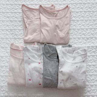 ユニクロ(UNIQLO)のユニクロ　肌着　長袖　90   6枚セット(Tシャツ/カットソー)