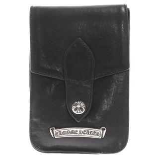 クロムハーツ(Chrome Hearts)のCHROME HEARTS クロムハーツ CIGARETTE CASE レザーシガレットケース ブラック/シルバー(その他)