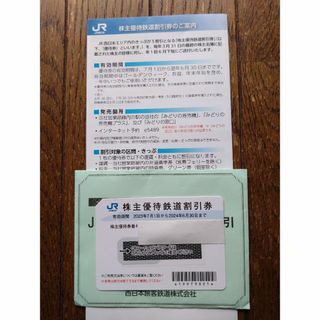 JR西日本　株主優待鉄道割引券（有効期限：2024 年6月30日）