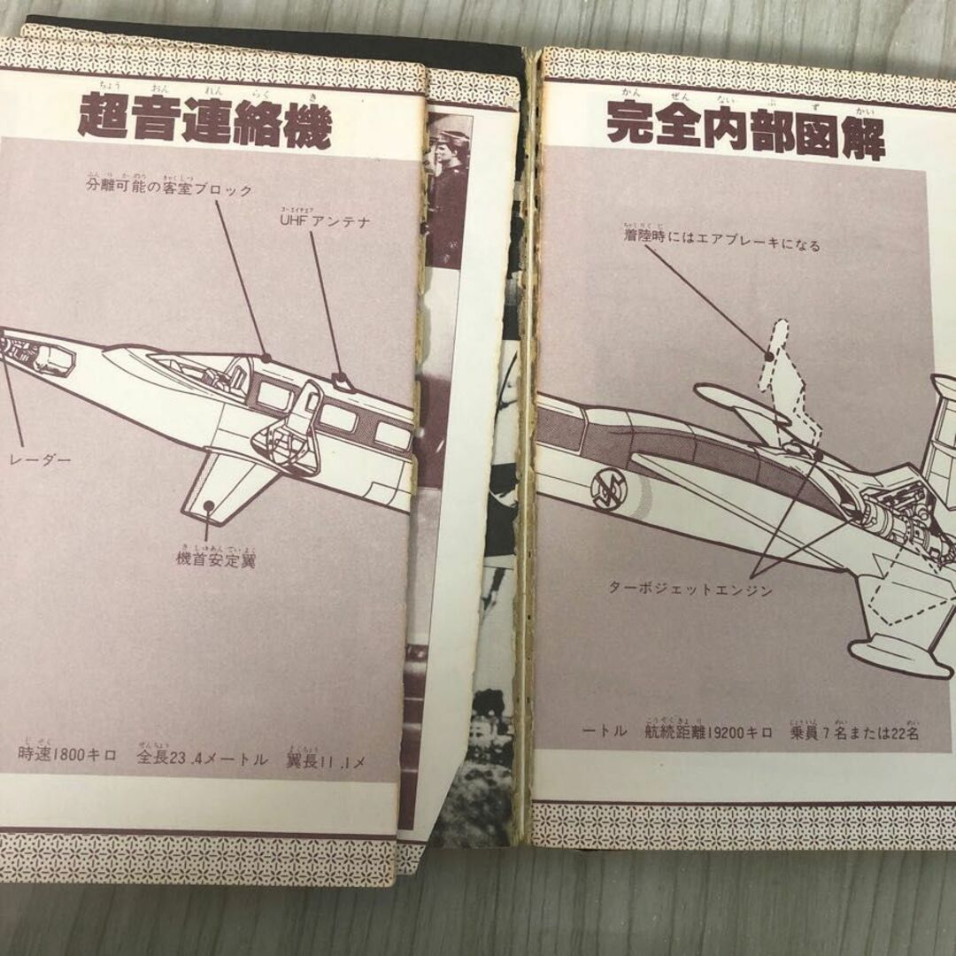 3-#キャプテンスカーレット 不死身の超百科 下野博 1981年 昭和56年 立風書房 表紙ボロボロ ページ剥がれ・シミ有 ポケットジャガー 図解 エンタメ/ホビーの本(アート/エンタメ)の商品写真