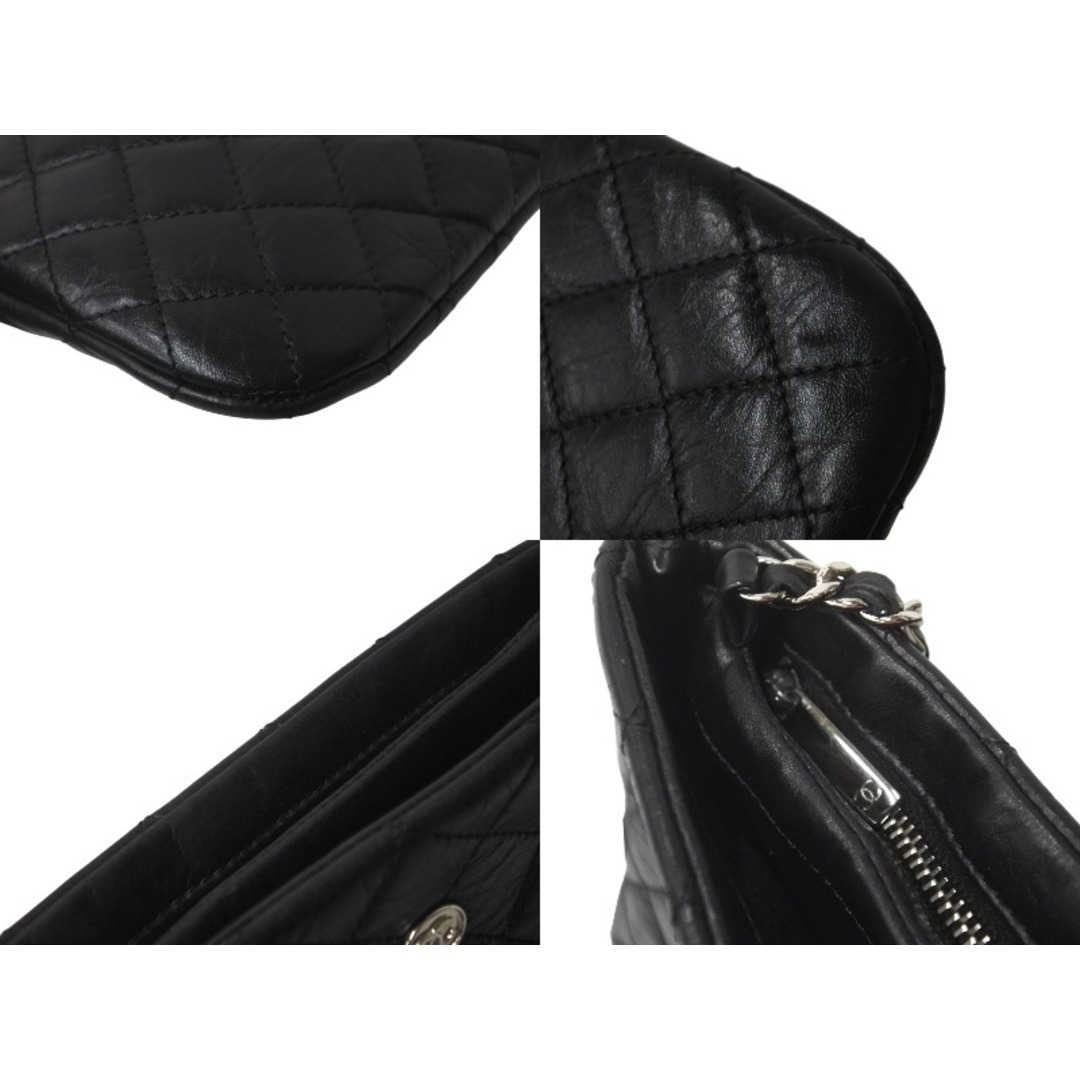 CHANEL(シャネル)のCHANEL シャネル キルティング ココマーク ミニショルダーバッグ 17番台 ブラック シルバーチェーン カーフ 美品 中古 62551 レディースのバッグ(ショルダーバッグ)の商品写真