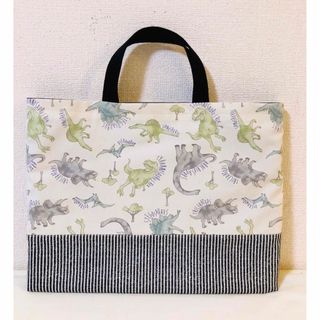 恐竜　レッスンバッグ  絵本バッグ　ハンドメイド(外出用品)