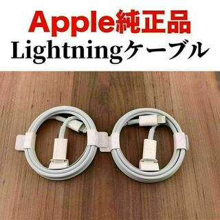 アップル(Apple)の2個 iPhone 充電器 純正 タイプCライトニングケーブル Apple正規品(バッテリー/充電器)