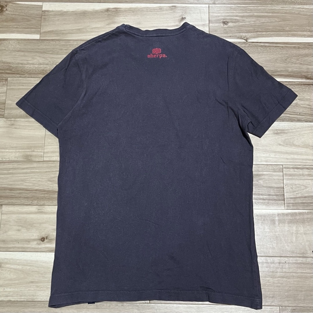 VINTAGE(ヴィンテージ)のSHERPA シェルパ 半袖Tシャツ グレー プリント ロゴ Sサイズ メンズのトップス(Tシャツ/カットソー(半袖/袖なし))の商品写真
