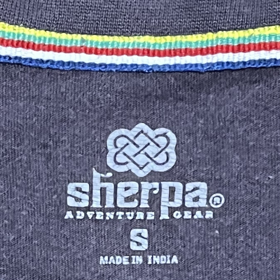 VINTAGE(ヴィンテージ)のSHERPA シェルパ 半袖Tシャツ グレー プリント ロゴ Sサイズ メンズのトップス(Tシャツ/カットソー(半袖/袖なし))の商品写真