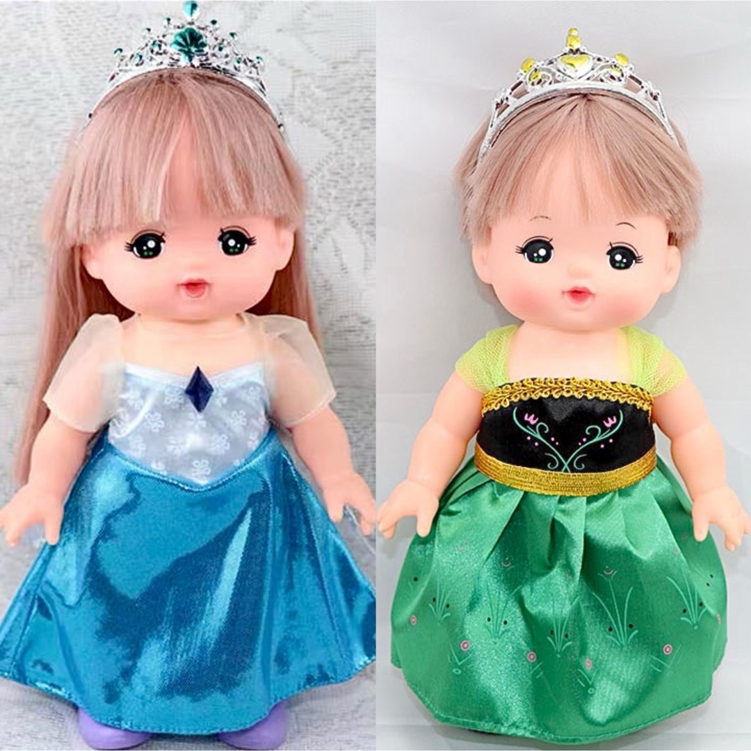 メルちゃん服　プリンセスドレス　二枚セット キッズ/ベビー/マタニティのおもちゃ(その他)の商品写真
