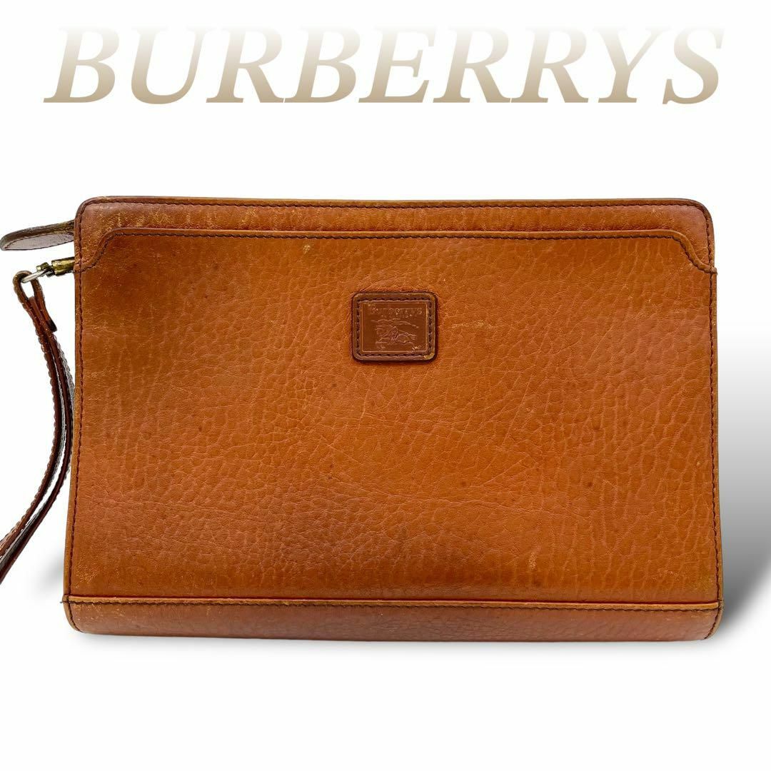 BURBERRY(バーバリー)のBURBERRY クラッチバッグ オールレザー ヴィンテージ レア 60423 メンズのバッグ(その他)の商品写真