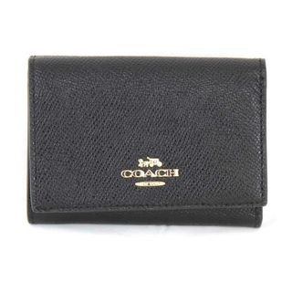 コーチ(COACH)の『USED』 COACH コーチ 三つ折り財布 レザー ブラック【中古】(財布)