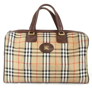 バーバリー(BURBERRY)の『USED』 BURBERRY バーバリー ノバチェック ボストンバッグ  ブラウン【中古】(ボストンバッグ)