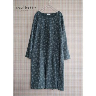 soulberry ソウルベリー　花柄 ワンピース グリーン ナチュラル 春物