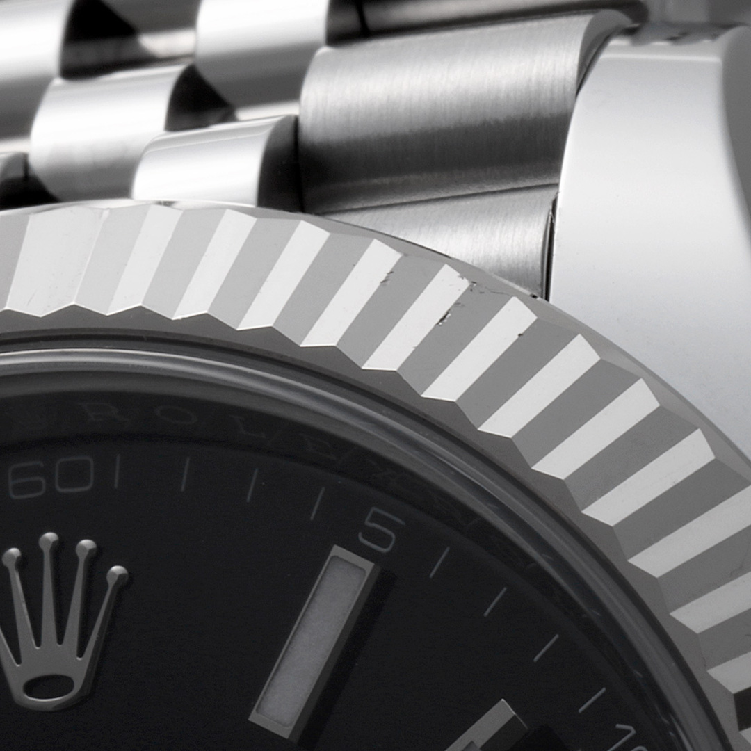 ROLEX(ロレックス)のロレックス デイトジャスト41 126334 ブラック 5列 ジュビリーブレス ランダム番 メンズ 中古 腕時計 メンズの時計(腕時計(アナログ))の商品写真