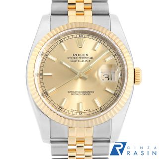 ロレックス(ROLEX)のロレックス デイトジャスト 116233 シャンパン バー 5列 ジュビリーブレス Z番 メンズ 中古 腕時計(腕時計(アナログ))