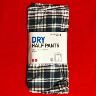 ユニクロ(UNIQLO)のユニクロドライイージーハーフパンツ：Lサイズ／ダークグリーン・チェック柄(その他)