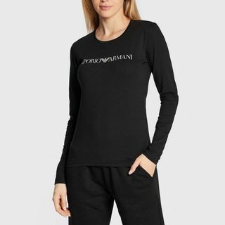 エンポリオアルマーニ(Emporio Armani)の送料無料 L1 EMPORIO ARMANI エンポリオアルマーニ 163229 2F227 ブラック Tシャツ 長袖 ロゴ size S(Tシャツ(長袖/七分))