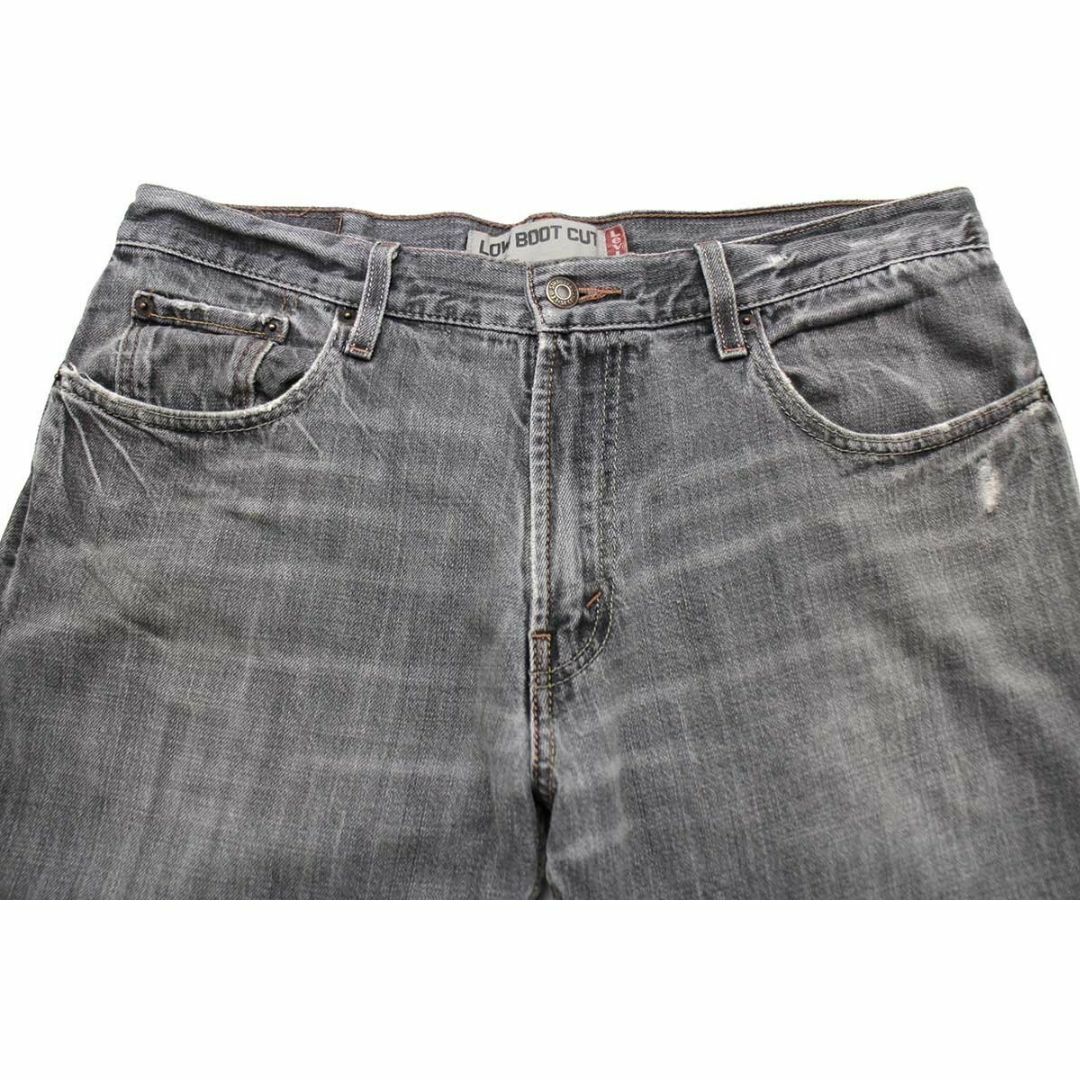 Levi's(リーバイス)の00s Levi'sリーバイス 527 ブーツカット 先染め ブラック デニムパンツ フェード w34 L30★SDP2582 オールド ジーンズ フレア ヒゲ 加工 メンズのパンツ(デニム/ジーンズ)の商品写真