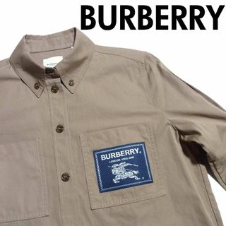 バーバリー(BURBERRY)のバーバリー EKDラベル コットン シャツ 36 キャメル ロゴパッチ(シャツ/ブラウス(長袖/七分))