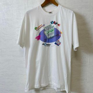 ビンテージ90ＳＴシャツ　シングルステッチ　白ホワイトＴシャツ　メンズ　古着(Tシャツ/カットソー(半袖/袖なし))