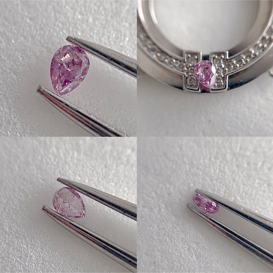 0.073ct 天然パープルFANCY INTENSE PINK PURPLE レディースのアクセサリー(その他)の商品写真