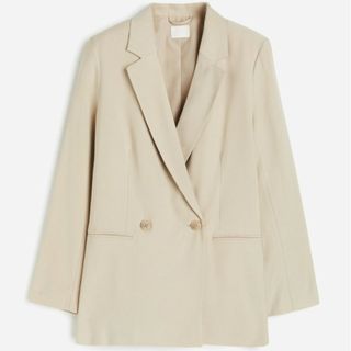 エイチアンドエム(H&M)のＨ＆М　ダブルブレストブレザー　ベージュ(テーラードジャケット)