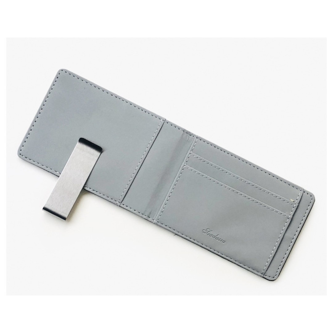 マネークリップ メンズ 財布 二つ折り　ブラック メンズのファッション小物(マネークリップ)の商品写真