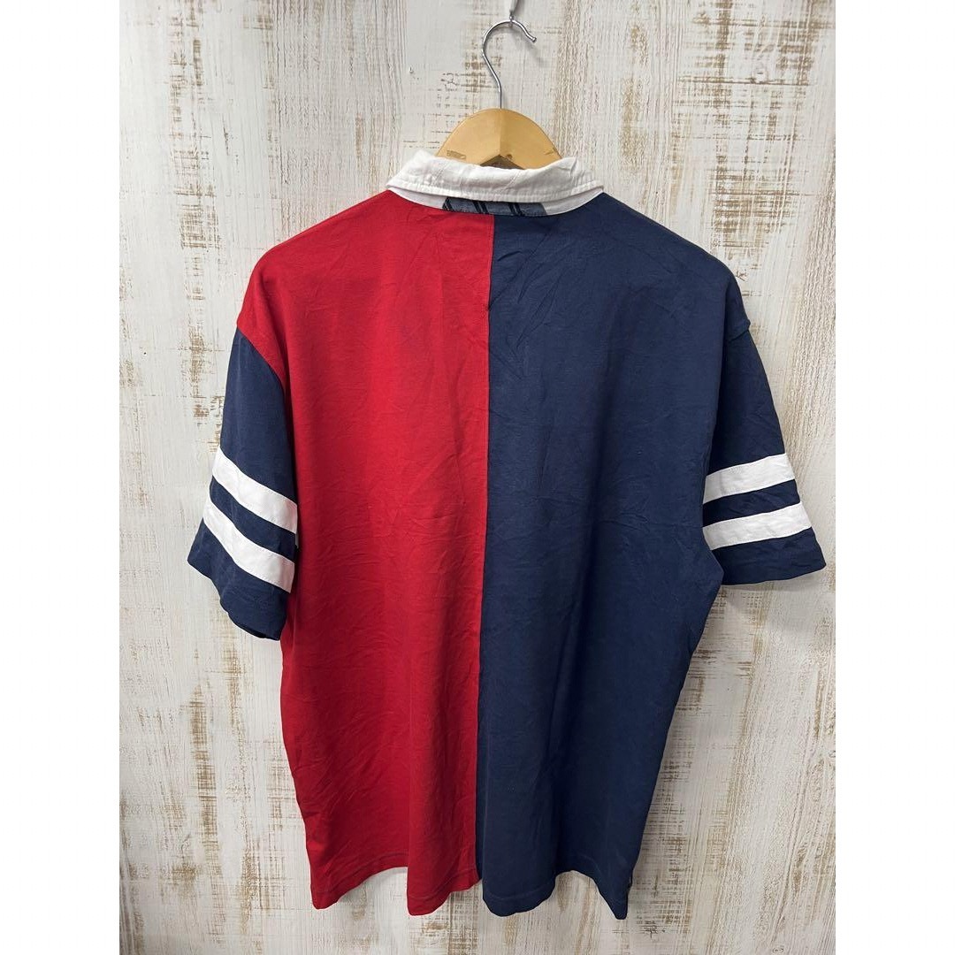 TOMMY HILFIGER(トミーヒルフィガー)のTOMMY トミー　ポロシャツ　2トーン　半袖　ラガーシャツ　ロゴ メンズのトップス(ポロシャツ)の商品写真