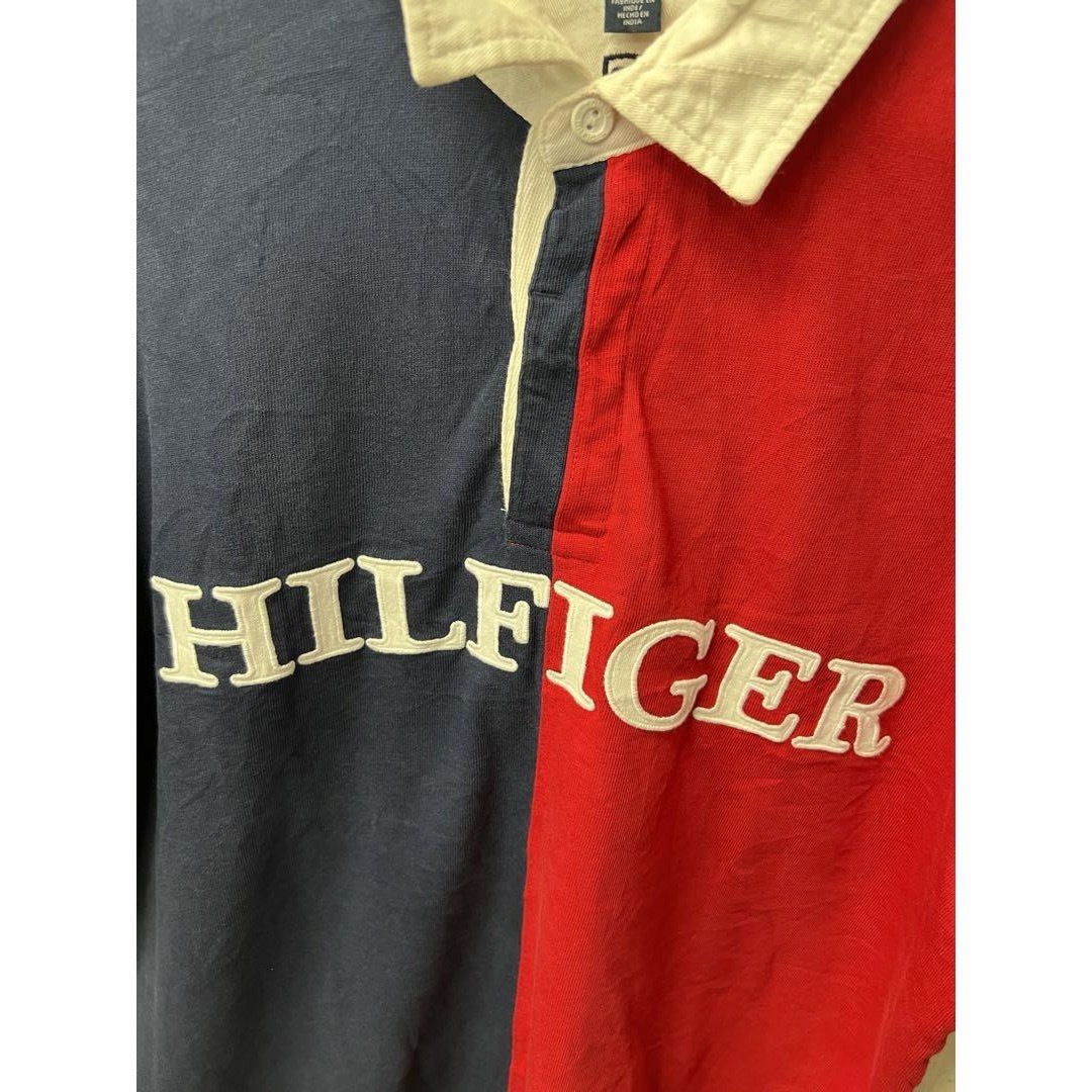 TOMMY HILFIGER(トミーヒルフィガー)のTOMMY トミー　ポロシャツ　2トーン　半袖　ラガーシャツ　ロゴ メンズのトップス(ポロシャツ)の商品写真