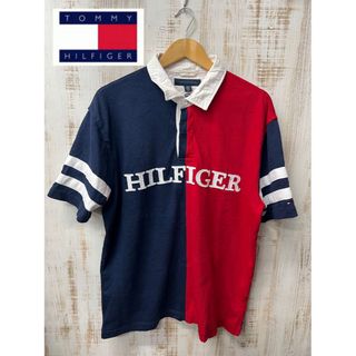 トミーヒルフィガー(TOMMY HILFIGER)のTOMMY トミー　ポロシャツ　2トーン　半袖　ラガーシャツ　ロゴ(ポロシャツ)