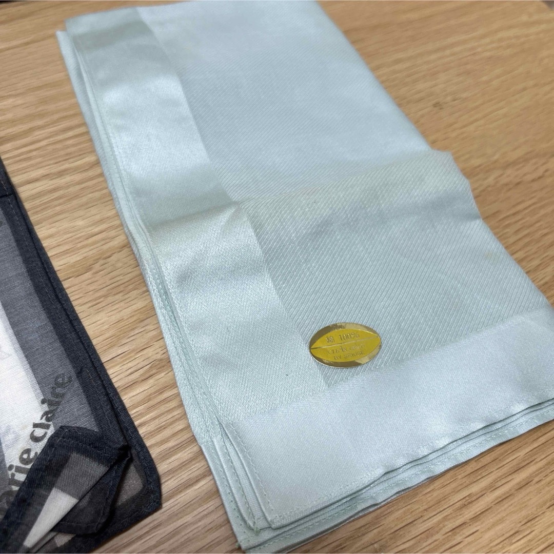 Trussardi(トラサルディ)のメンズ ブランドハンカチ　9枚セット　ブルー系 メンズのファッション小物(ハンカチ/ポケットチーフ)の商品写真