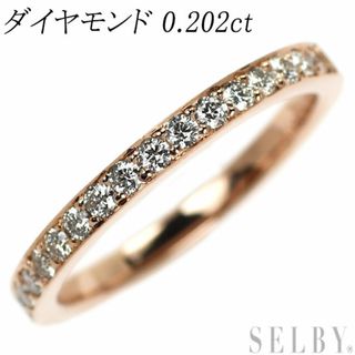 K18PG ダイヤモンド リング 0.202ct ハーフエタニティ(リング(指輪))