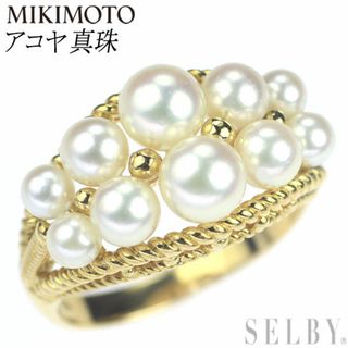 ミキモト(MIKIMOTO)のミキモト K18YG アコヤ真珠 リング ヴィンテージ製品(リング(指輪))