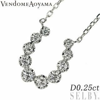 ヴァンドームアオヤマ(Vendome Aoyama)のヴァンドーム青山 Pt950/ Pt850 ダイヤモンド ペンダントネックレス 0.25ct 馬蹄(ネックレス)