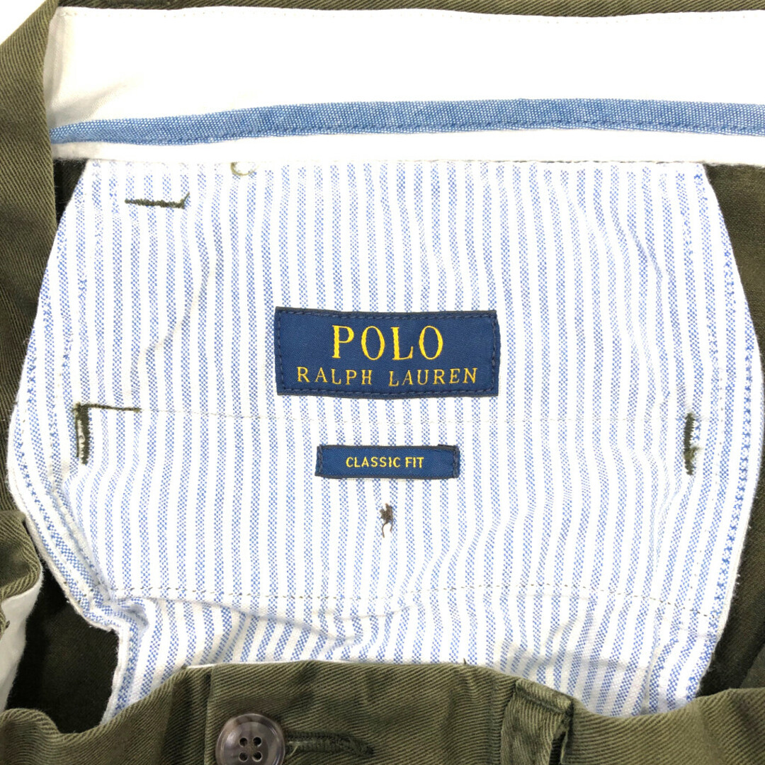 POLO RALPH LAUREN(ポロラルフローレン)のPolo by Ralph Lauren ポロ ラルフローレン チノパンツ アメカジ ポロチノ オリーブ (メンズ W34 L32) 中古 古着 Q4104 メンズのパンツ(その他)の商品写真