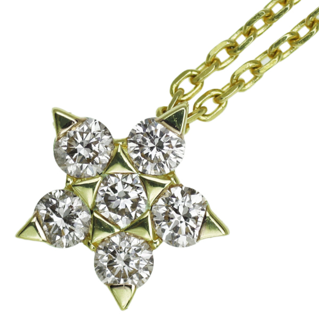STAR JEWELRY(スタージュエリー)のスタージュエリー K18YG ダイヤモンド ペンダントネックレス 0.15ct スター レディースのアクセサリー(ネックレス)の商品写真
