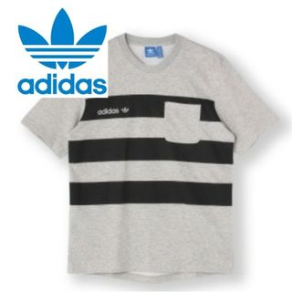 アディダス(adidas)の美品　アディダス adidas 3ストライプ 半袖Tシャツ メンズ  (Tシャツ/カットソー(半袖/袖なし))