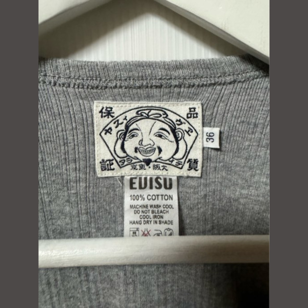 EVISU(エビス)のエヴィス EVISU 半袖 カットソー かもめ プリント 36 グレー メンズのトップス(Tシャツ/カットソー(半袖/袖なし))の商品写真