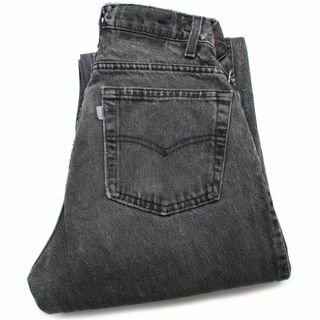 リーバイス(Levi's)の80s USA製 Levi'sリーバイス 555 ブラック デニムパンツ フェード w29 L34★SDP2580 オールド ビンテージ ジーンズ テーパード ハチマル(デニム/ジーンズ)