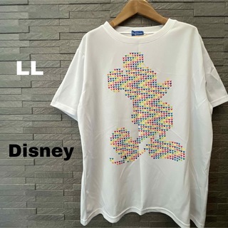ディズニー(Disney)のDisney ディズニーリゾート 半袖 Tシャツ　虹色 ミッキー LLサイズ　(Tシャツ/カットソー(半袖/袖なし))